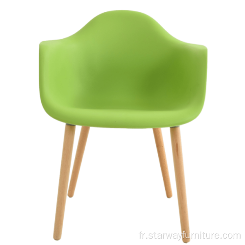 Fauteuil européen en plastique moderne en bois Eames fauteuil